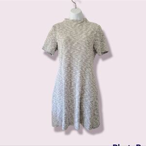 𝅺bar‎ III | NWOT Heather Gray Bodycon Dress Mock Neck Made in USA Size L